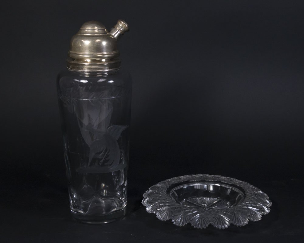 Martini Shaker & Cut Crystal Dish (1 of 6)