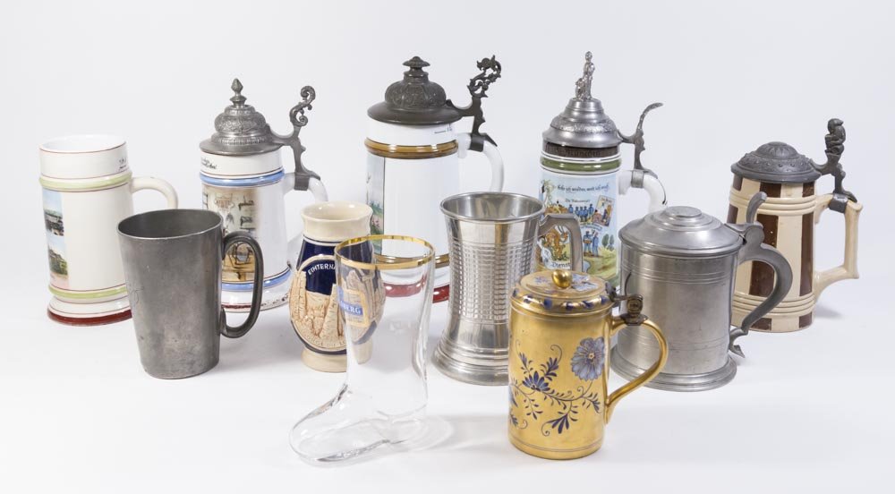 11 Ceramic Pewter & Porcelain Steins (1 of 7)