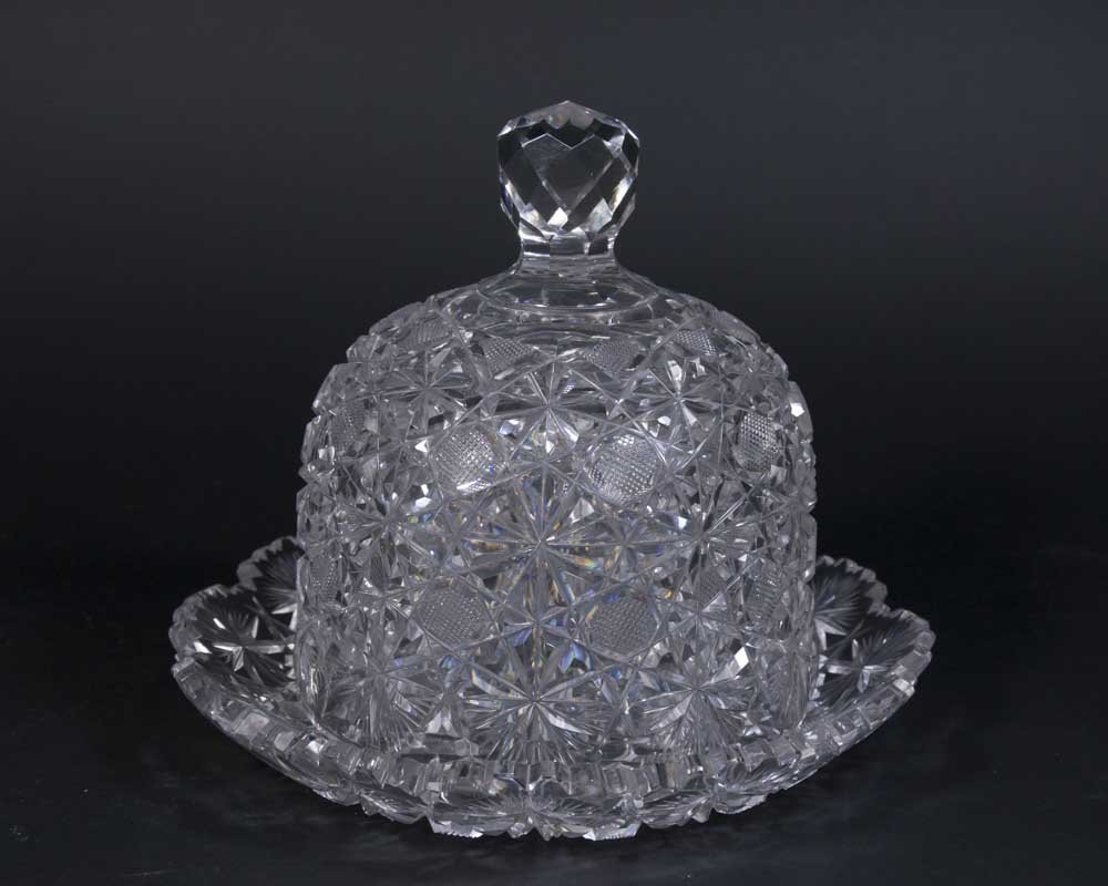Cut Glass Cheese Dome (1 of 5)