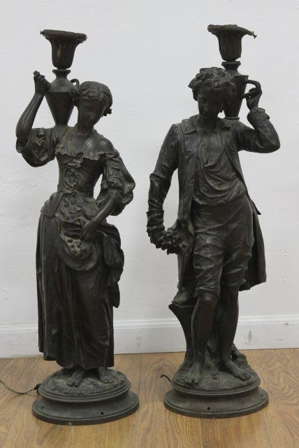 Pair 19th Century Bronze Statues (1 of 3)