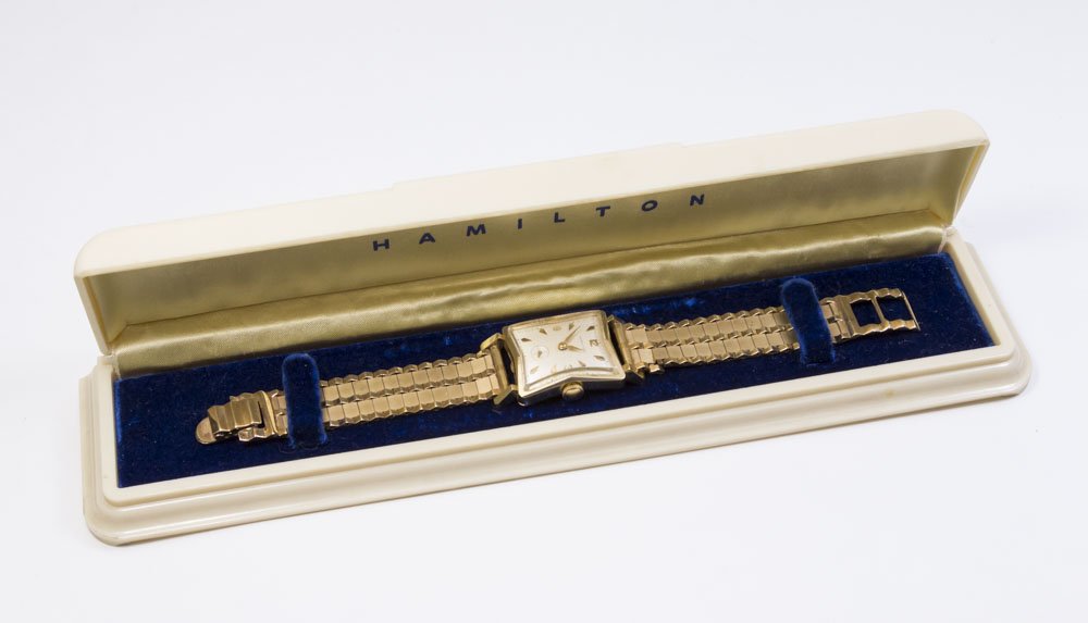 Hamilton Men's 14K Gold Watch with Gold Band (1 of 4)