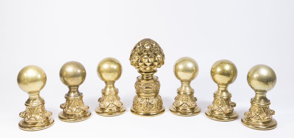 7 Victorian Brass Newel Posts (1 of 7)