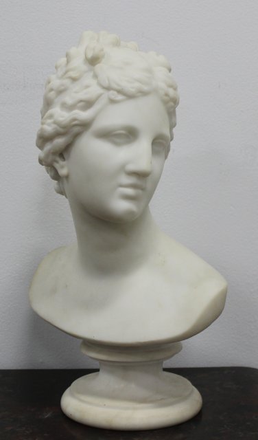 Italian Marble Bust of Classical Maiden (1 of 3)