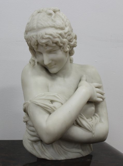 P. Barranti Firenze Marble Figure, Classical Lady (1 of 4)