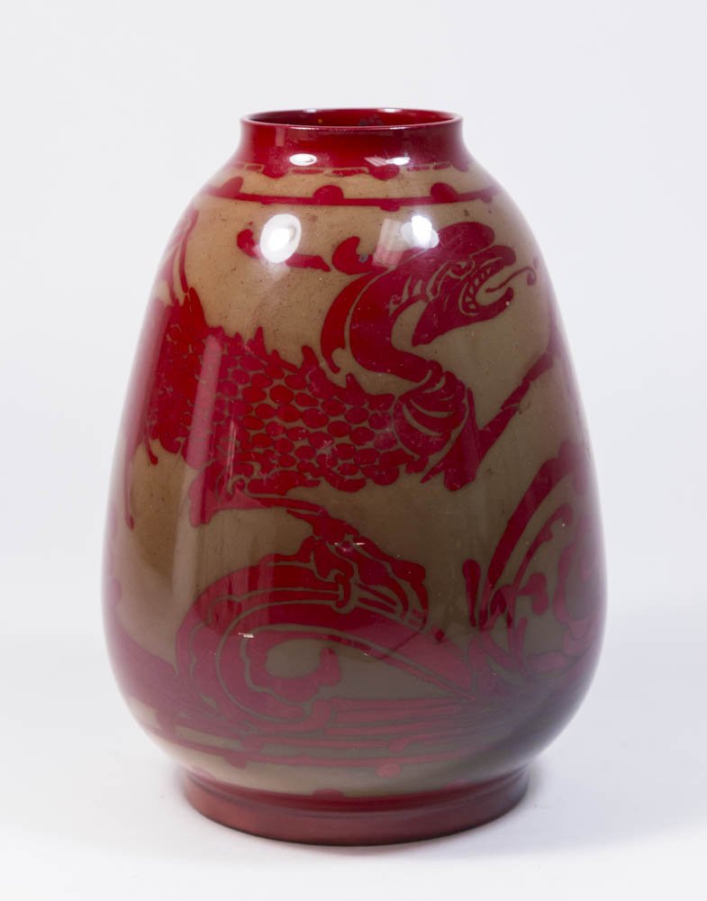 Bernard Moore Red High Glaze Vase (1 of 4)