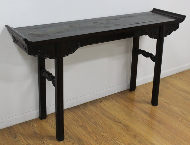 Chinese Black Lacquer Hardwood Altar Table (1 of 5)