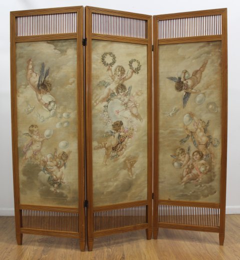 Aesthetic Movement Cherry 3 Panel Screen (1 of 5)