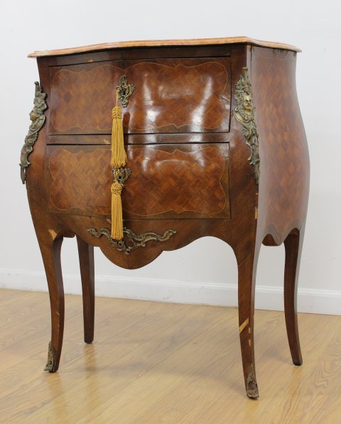 Louis XV Style Marble Top Bombe Chest (1 of 5)