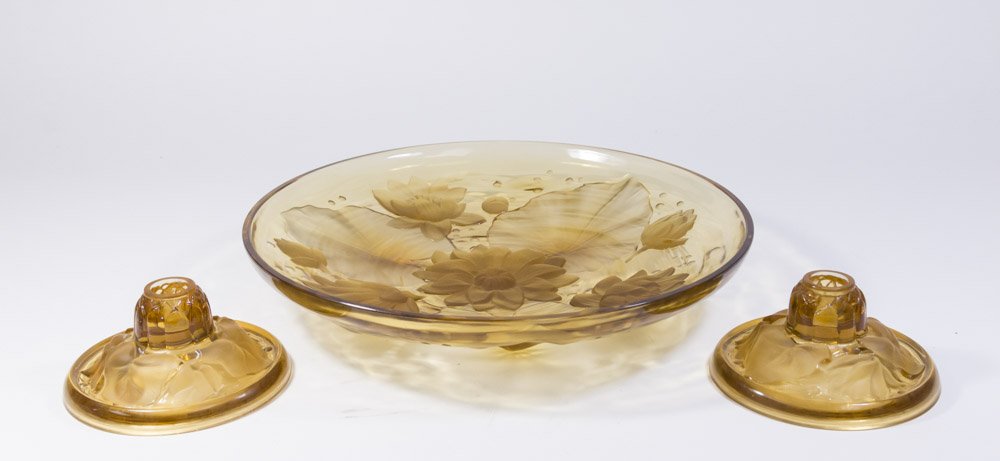 Verlys 3-Piece Amber Color Console Set (1 of 5)