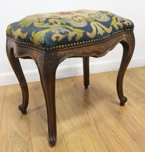 Louis XV Style Needlepoint Stool (1 of 3)