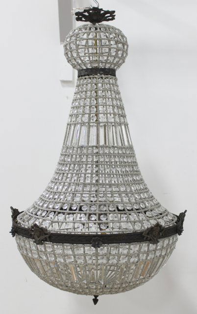 Large Beaded Chandelier (1 of 3)