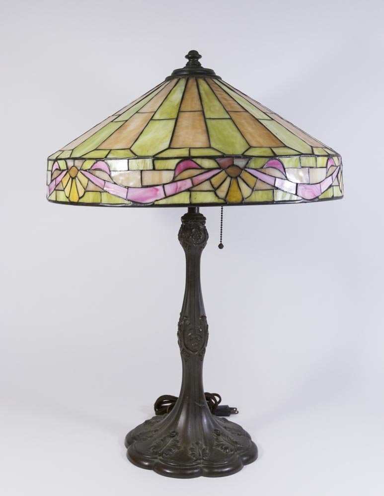 Antique Wilkinson Leaded Glass Lamp (1 of 7)