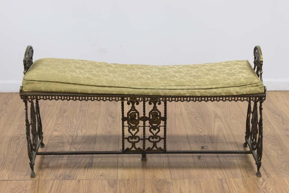 Bronze Figural Oscar Bach Style Bench (1 of 3)