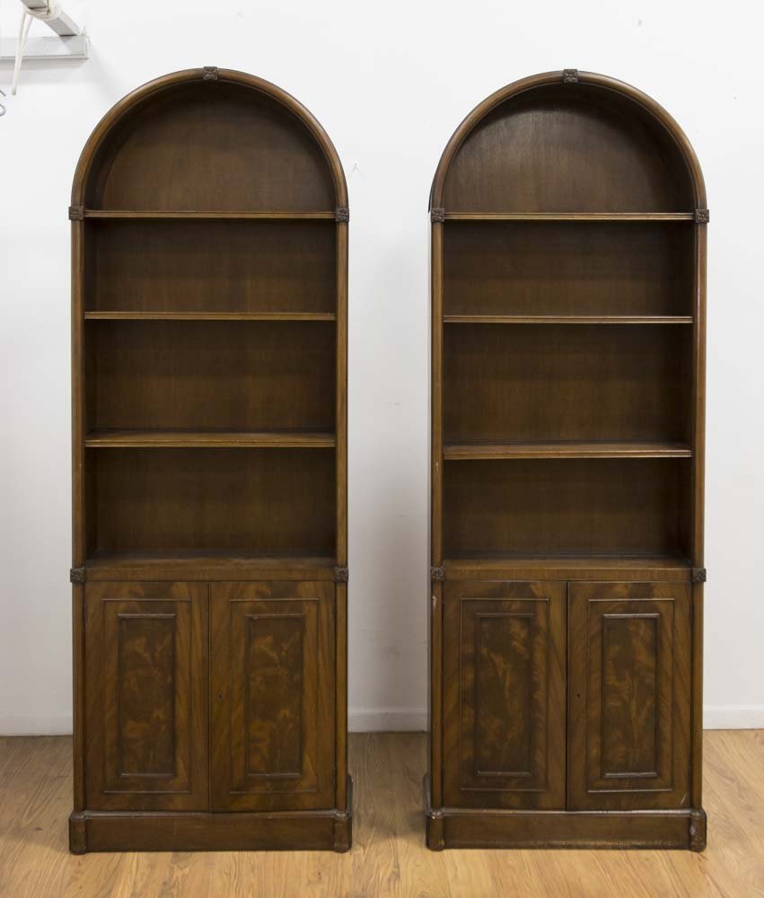 Pair Signed Beacon Hill Dome Topped Bookcases (1 of 8)