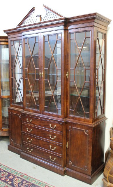 Mahogany 4-Door Breakfront (1 of 2)