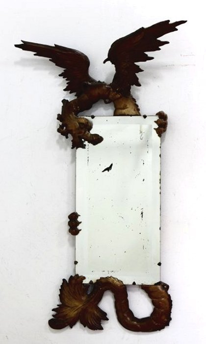 Asian Carved Wood Dragon Mirror (1 of 3)