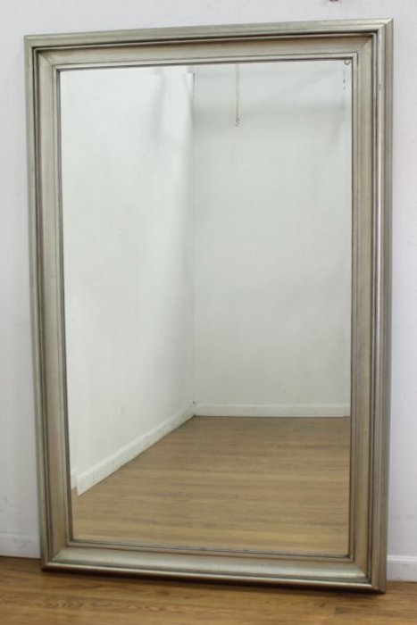 Large Silvered Wood Mirror (1 of 1)