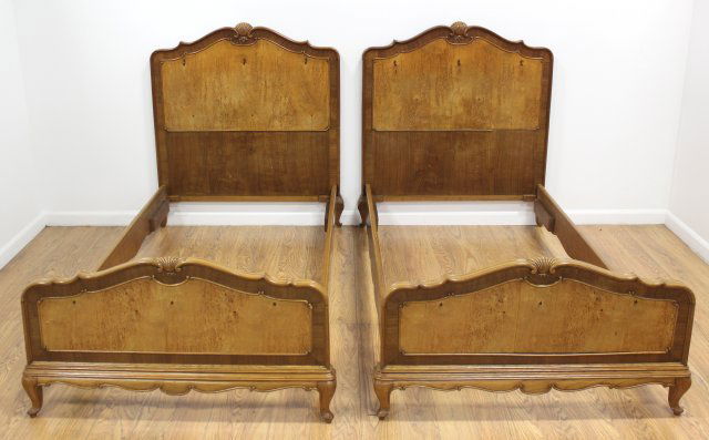 Pair Walnut Single Beds (1 of 4)