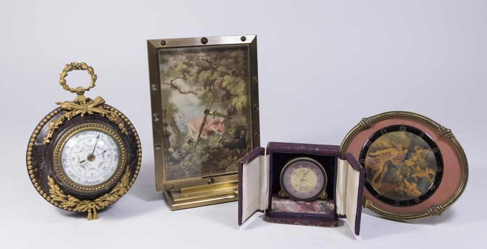 Lot of 3 Clocks & 1 Barometer (1 of 7)