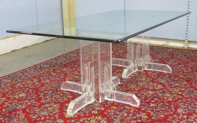 :Glass Top Lucite Base Table (1 of 3)