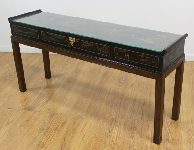 Drexel Chinoiserie Decorated Parsons Table (1 of 5)