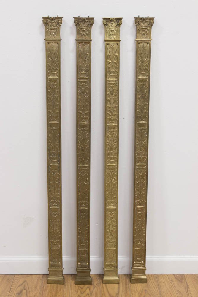 4 Gilt Bronze Pilaster Wall Mounts (1 of 6)