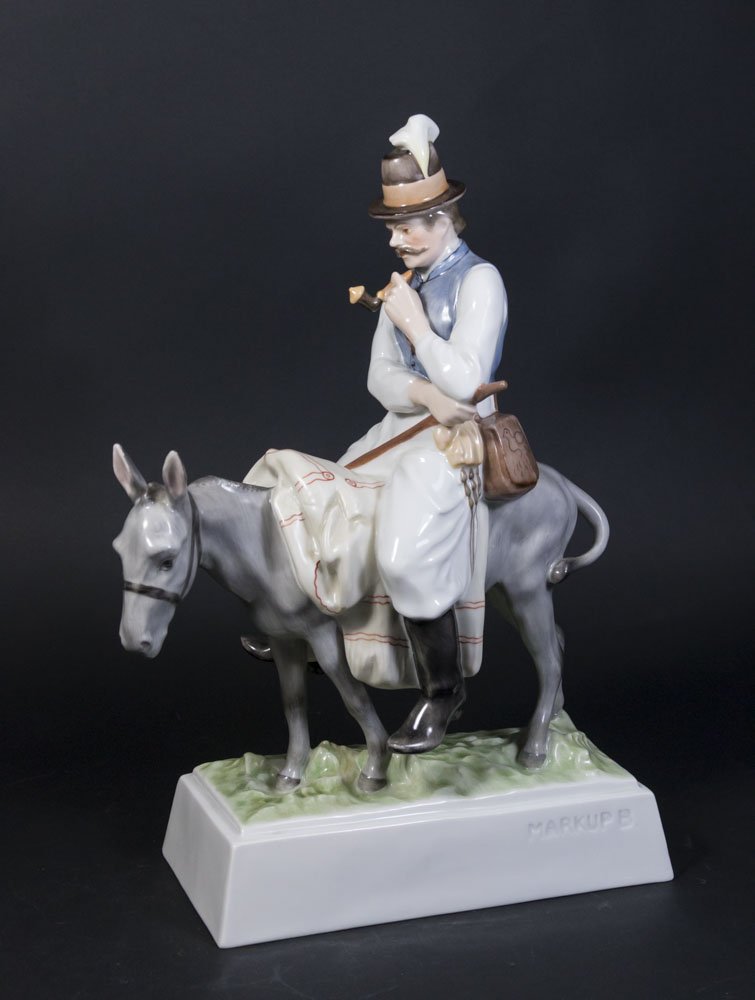 Herend Figure of Man on Donkey (1 of 4)