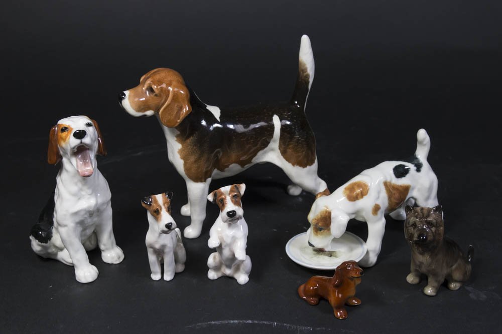 7 Porcelain Dog Figurines (1 of 6)