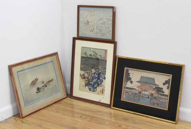 4 Japanese Prints/Woodblock (1 of 5)