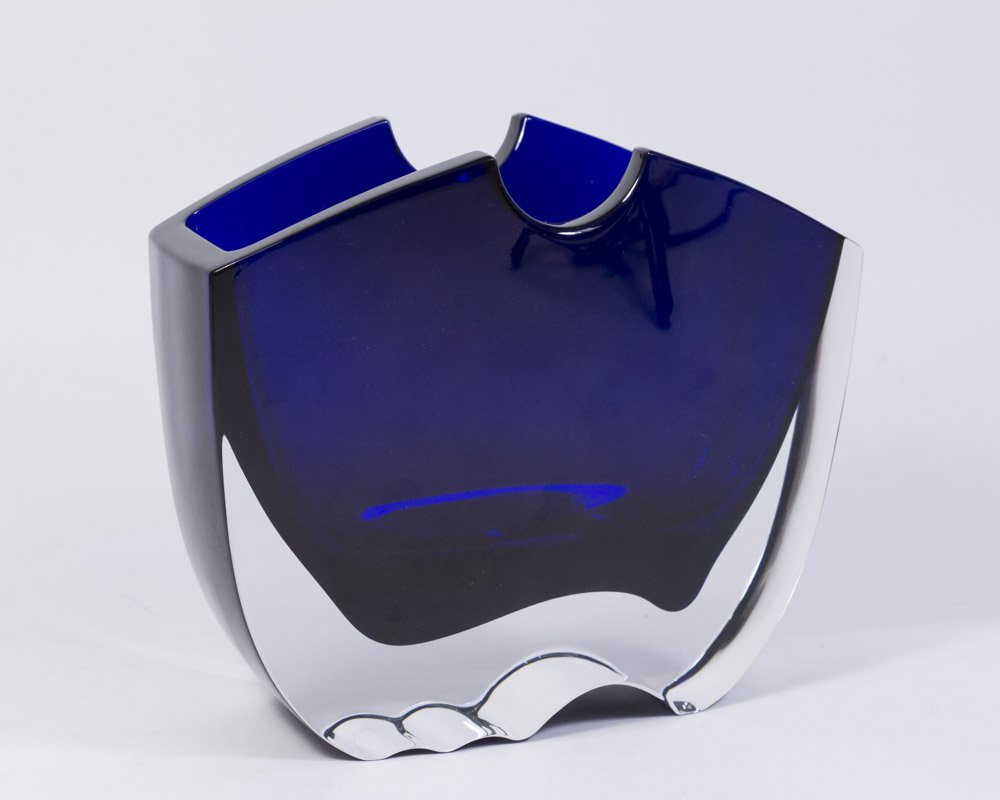 Signed Baccarat Cobalt Blue Vase (1 of 3)