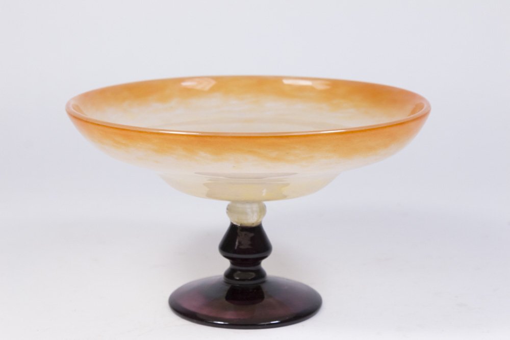 Signed Schneider Glass Compote (1 of 3)