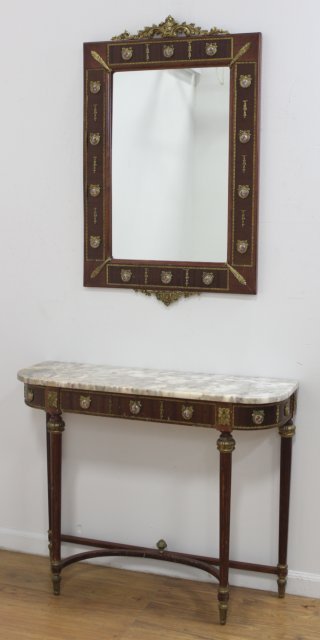 Marble Top Console with Mirror (1 of 9)