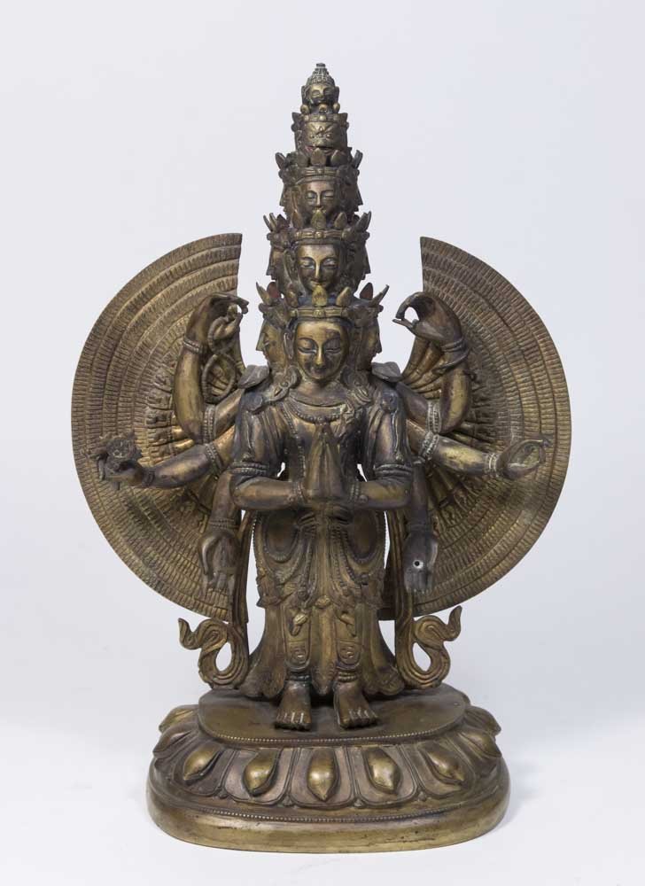 Gilt Bronze Tibetan Multi-Armed Figure (1 of 6)