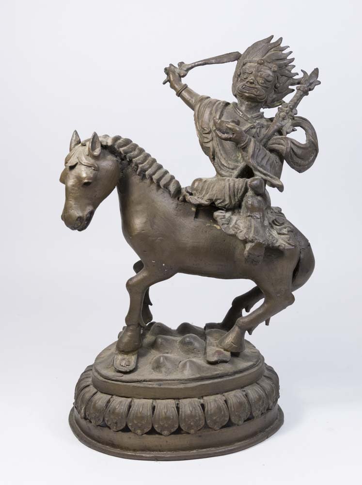 Tibetan Bronze Deity on Horse (1 of 3)