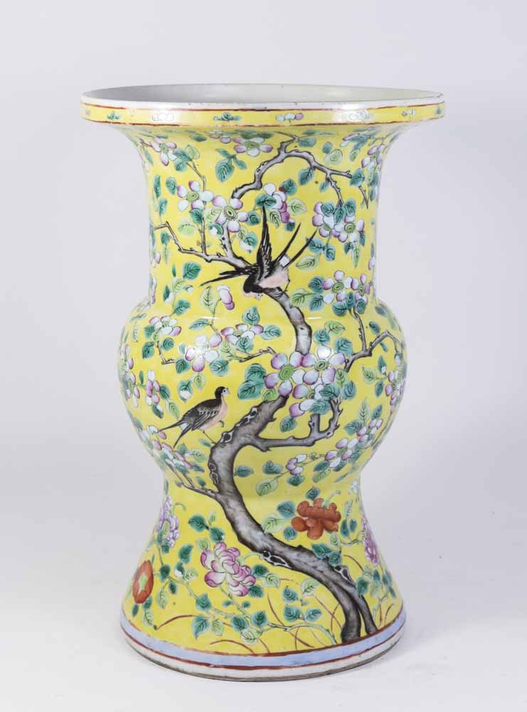 Chinese Porcelain Yellow Ground Vase (1 of 5)