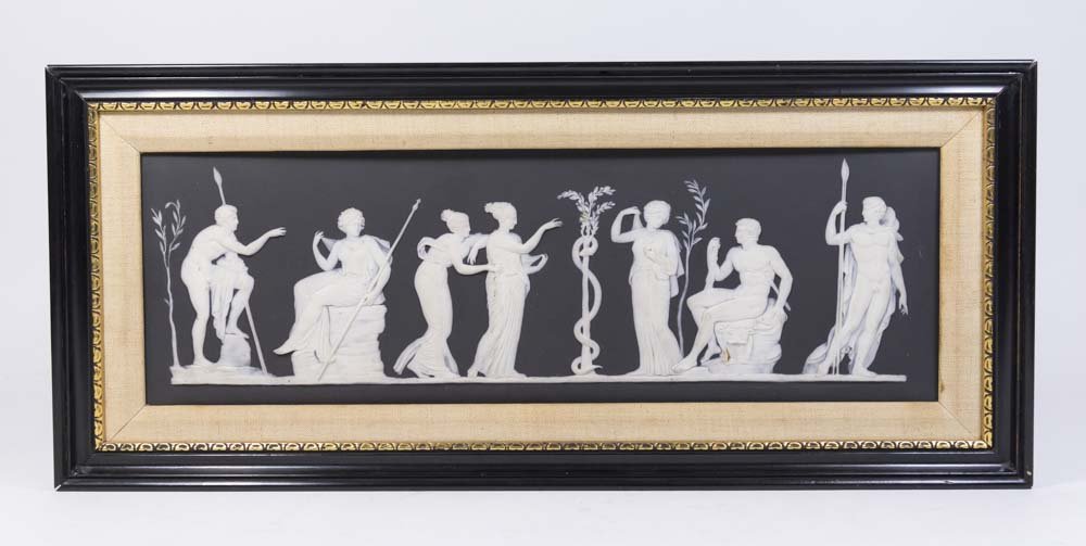 Antique Black & White Wedgwood Mythological Plaque (1 of 5)