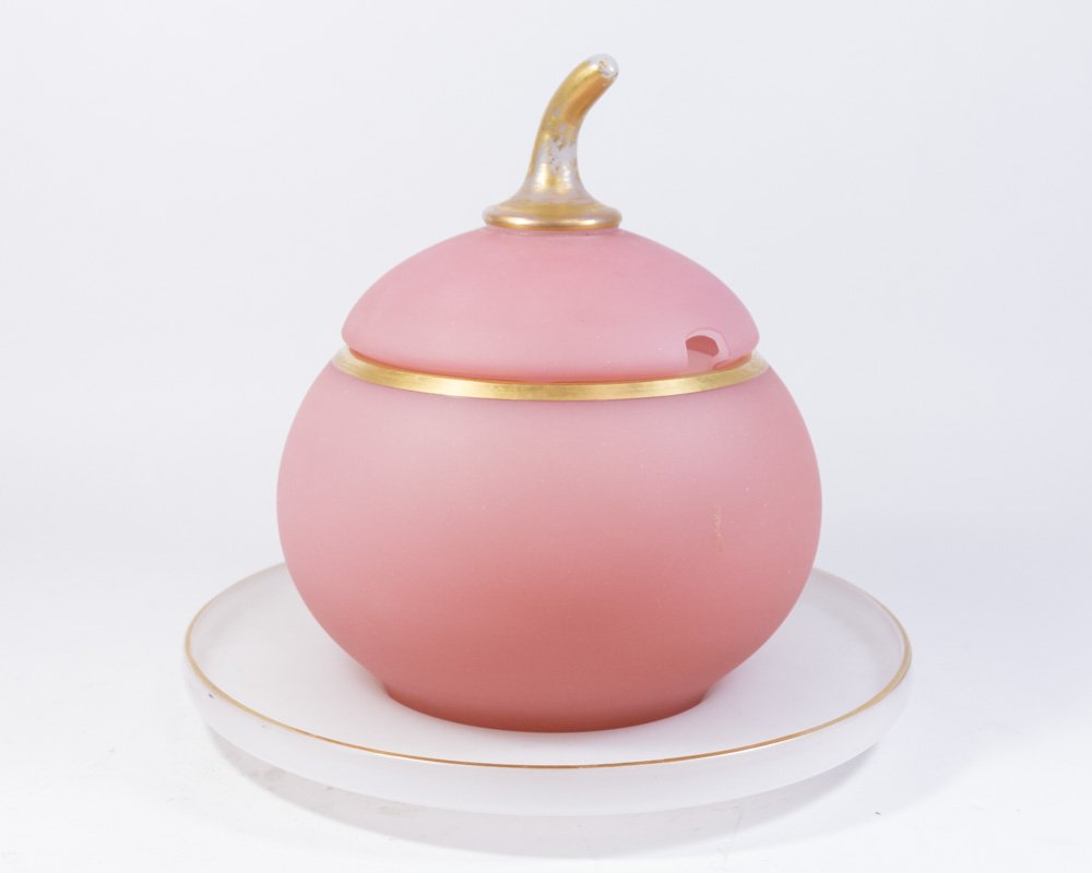 French Charles X Style Pink Opaline Punch Bowl (1 of 3)