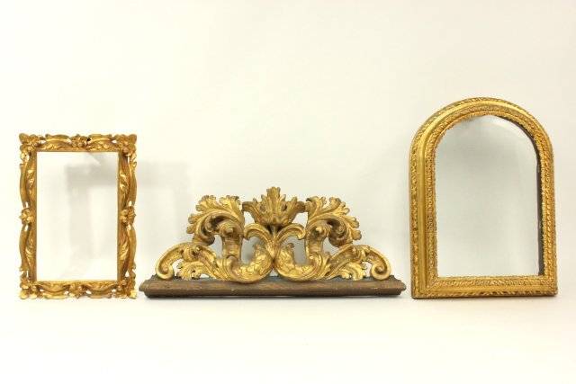 Pair Giltwood Frames & Gilt Architectural Element (1 of 5)