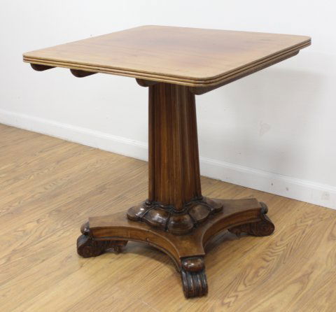 English Pedestal Base Side Table (1 of 3)