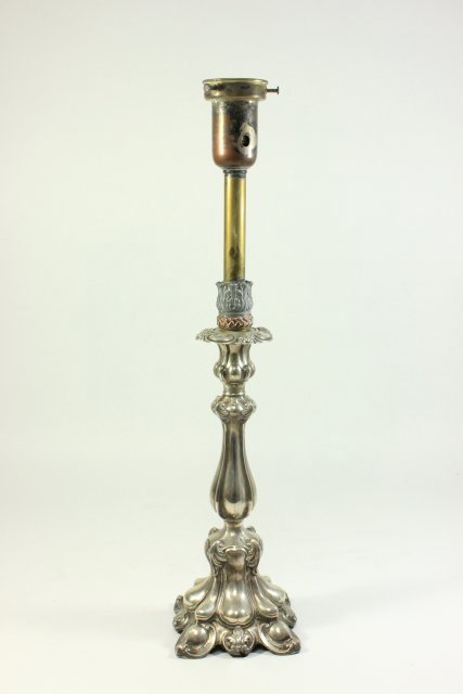Silver Candelabra Mounted As Lamp (1 of 4)