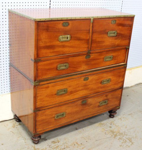 Mid-19th Century English Campaign Chest (1 of 8)