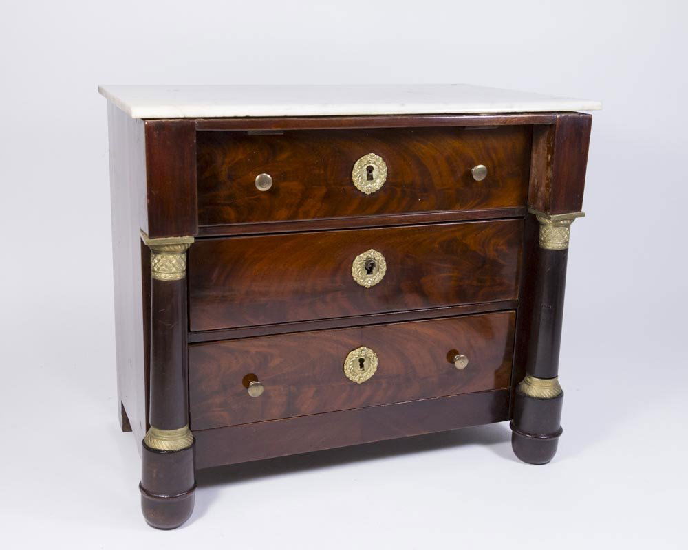 Empire Miniature Marble Top Commode (1 of 4)