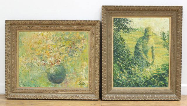 John India, 2 Oils on Canvas (1 of 7)