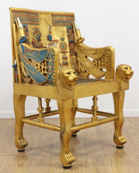 Egyptian Style Painted Armchair (1 of 6)
