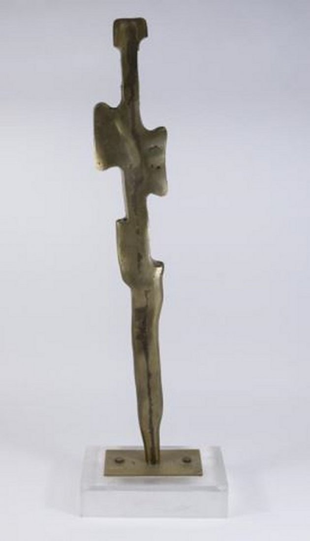 :David Marshall, Abstract Bronze Lucite Sculpture (1 of 4)