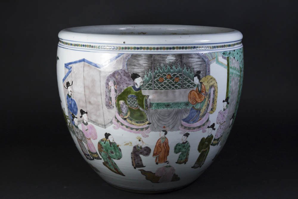 Chinese White Ground Porcelain Jardiniere (1 of 5)