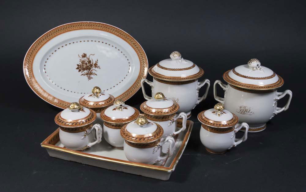 Victorian Parcel Gilt Chocolate Set (1 of 6)
