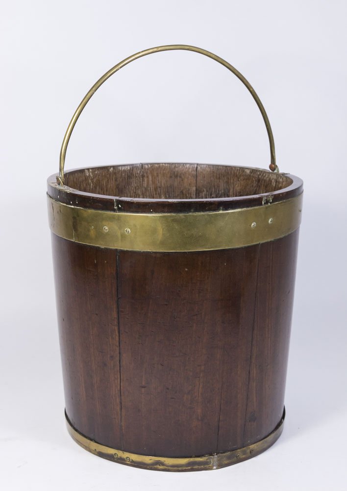 George III Brass Bound Mahogany Bucket (1 of 3)