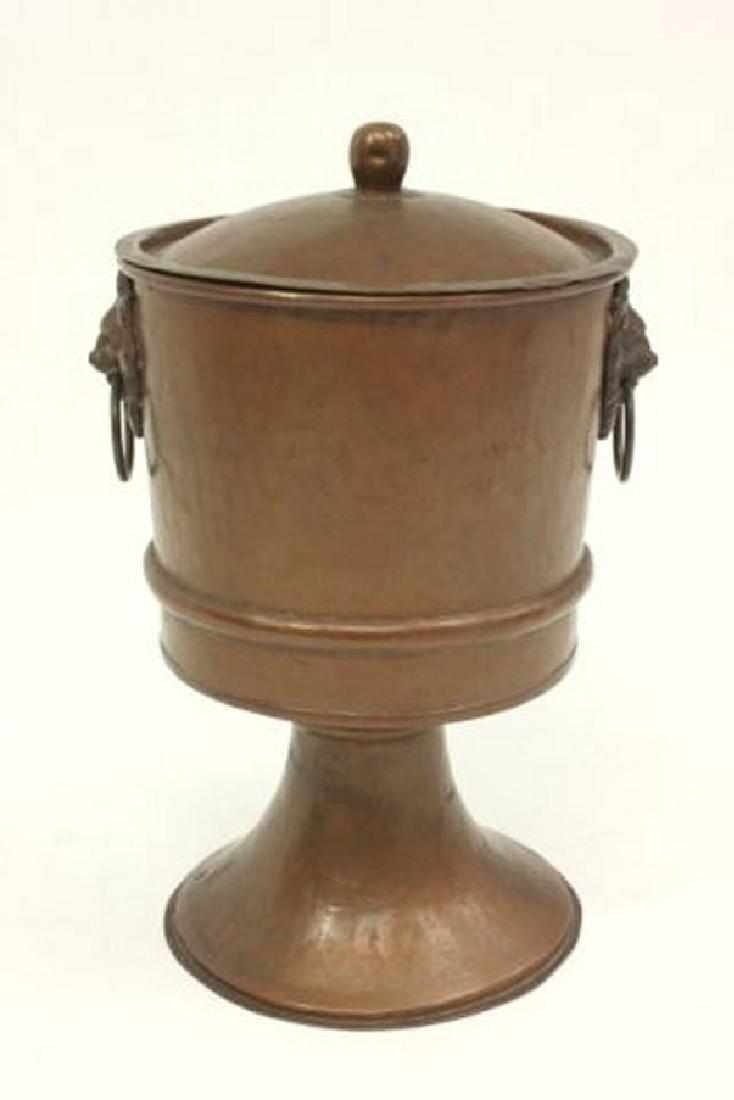 :Russian Copper Hand Hammered Covered Bucket (1 of 4)