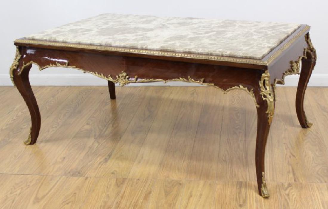 French Style Marble Top Coffee Table (1 of 3)